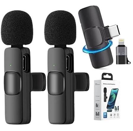 WIRELESS MICROPHONE DOUBLE TYPE C + IPHONE