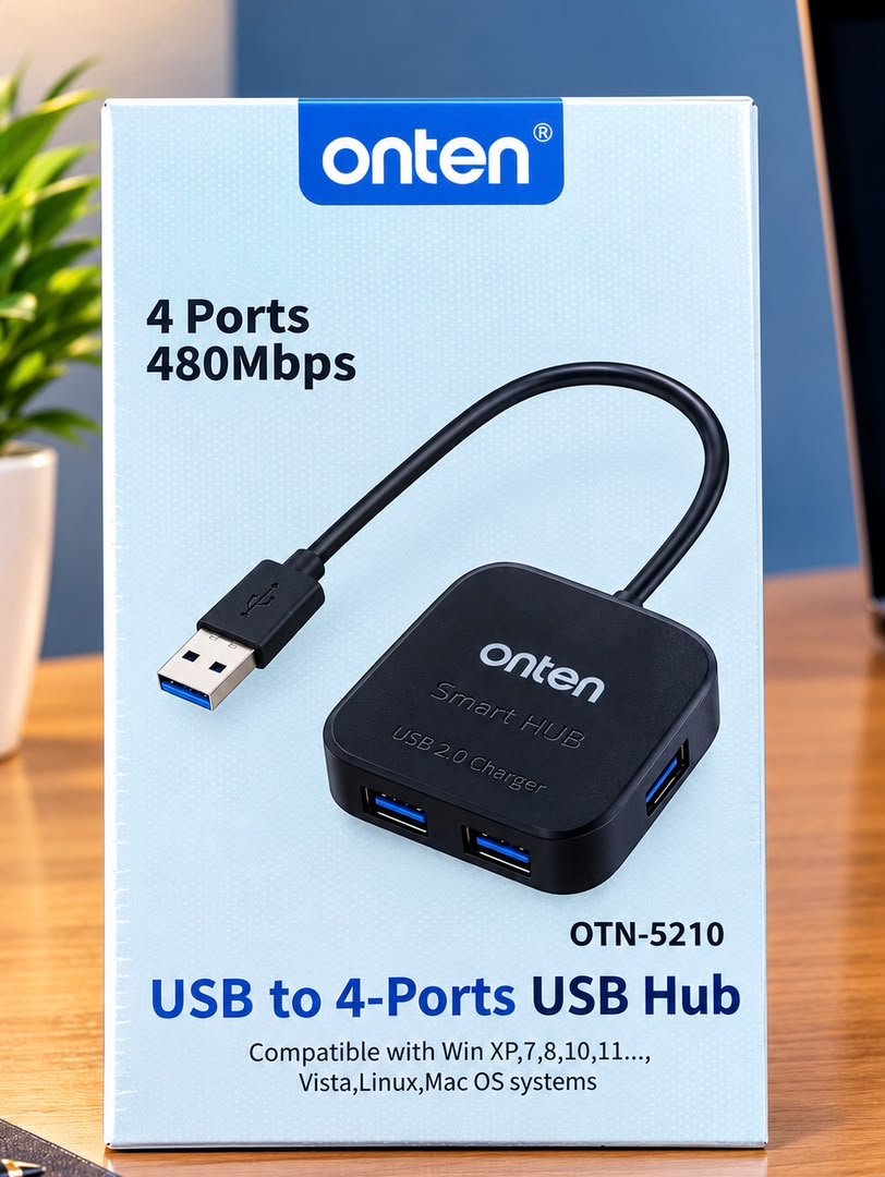 ONTEN USB HUB 4 PORTS 480Mbps